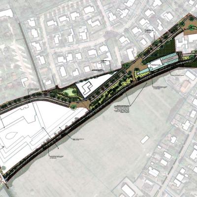 Plattegrond definitief ontwerp traject Vroonweg e.o.